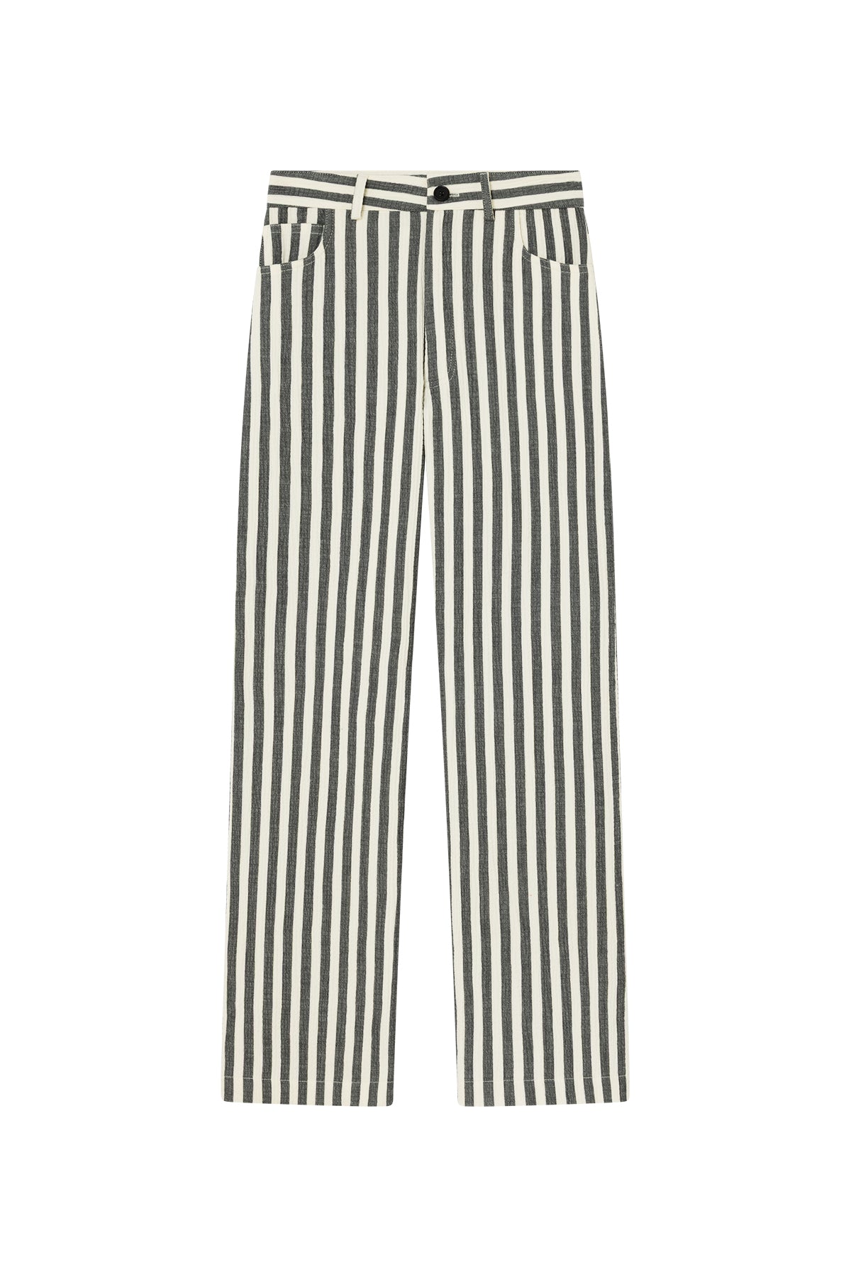 Pantalón Zoe Rayas Gris/Blanco