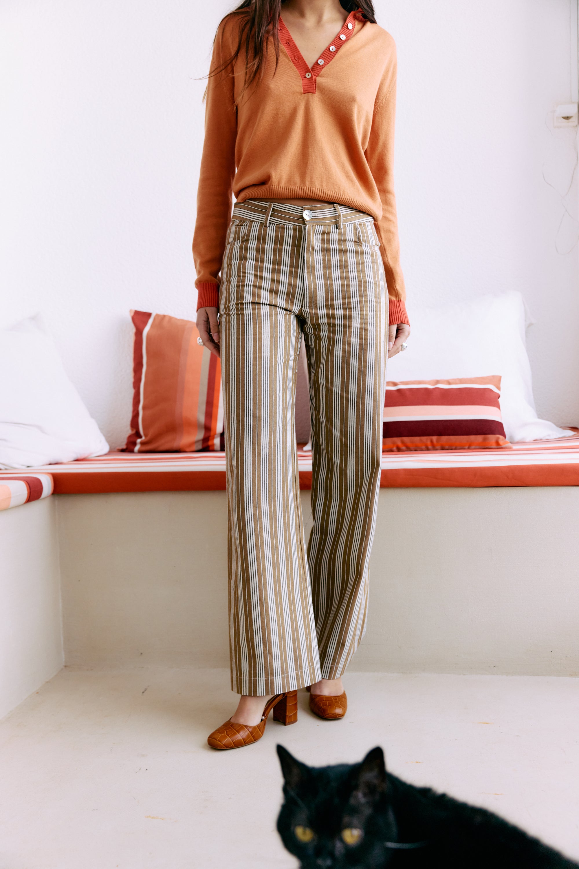 Pantalón Zoe Rayas Tostado