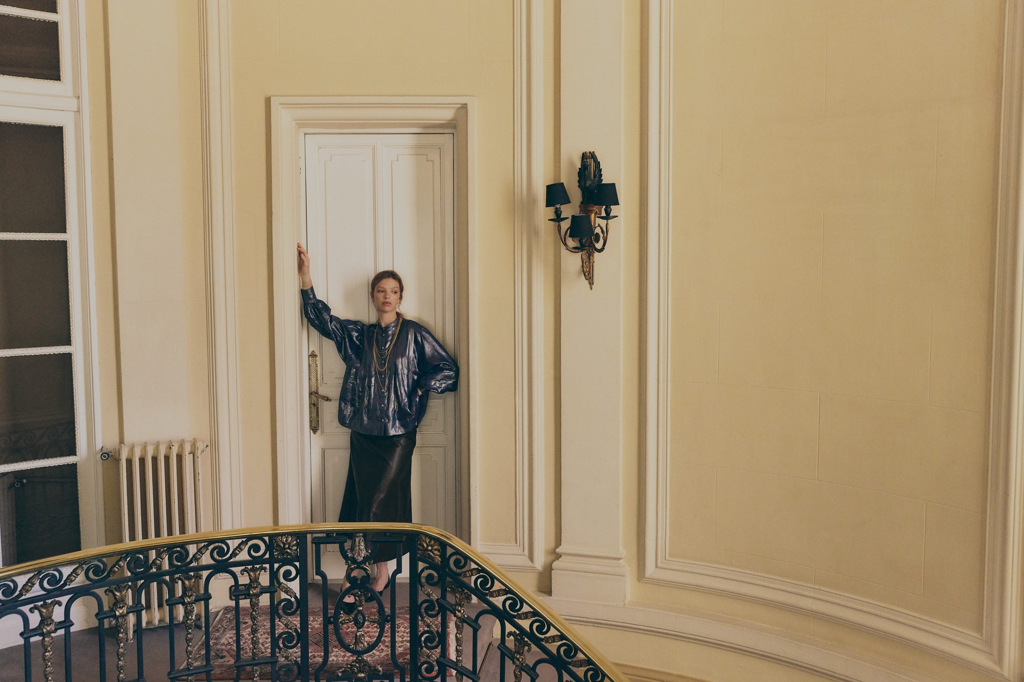 Blusa Aura Lino Laminada