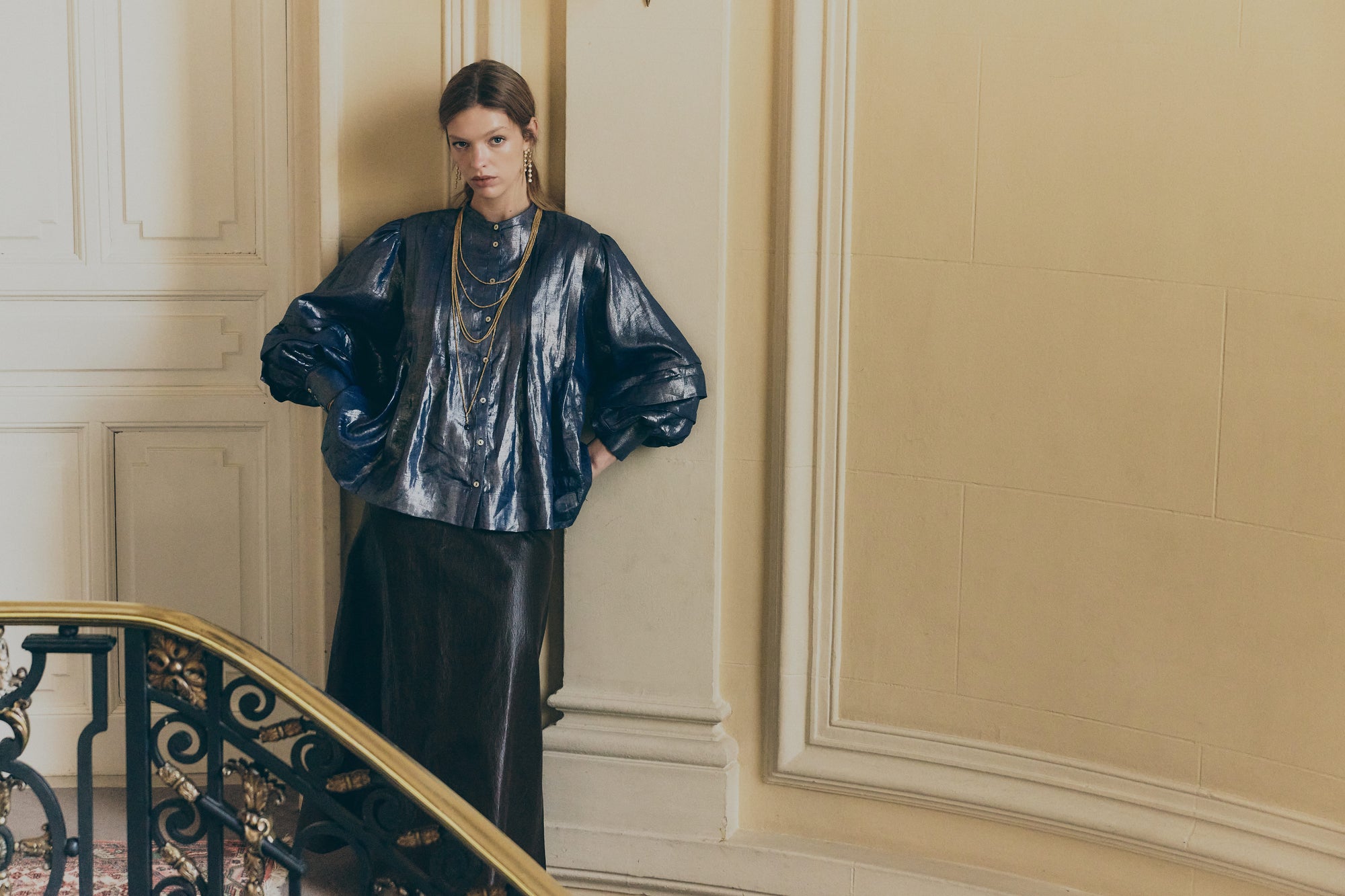 Blusa Aura Lino Laminada