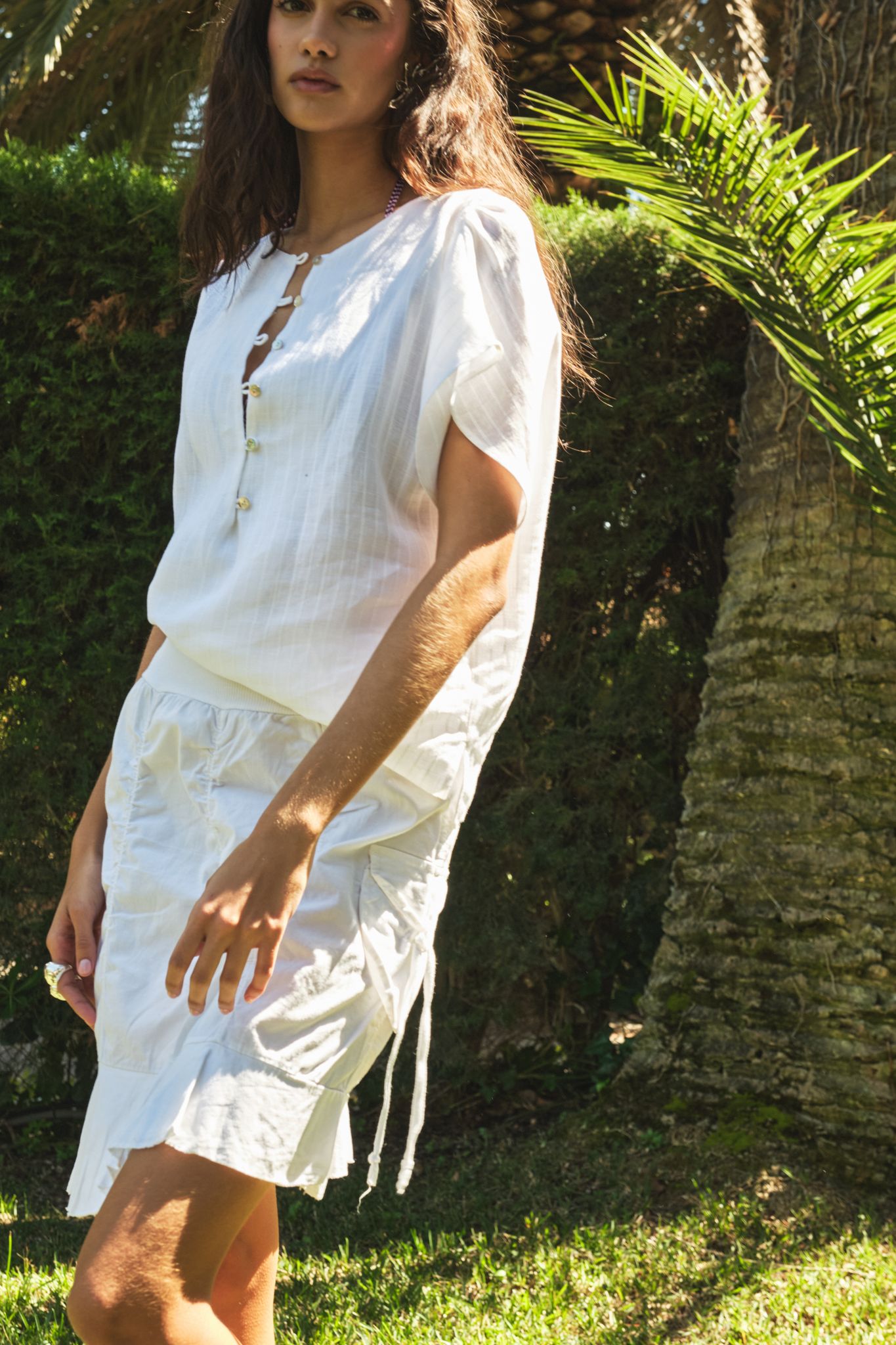 Pia White Blouse
