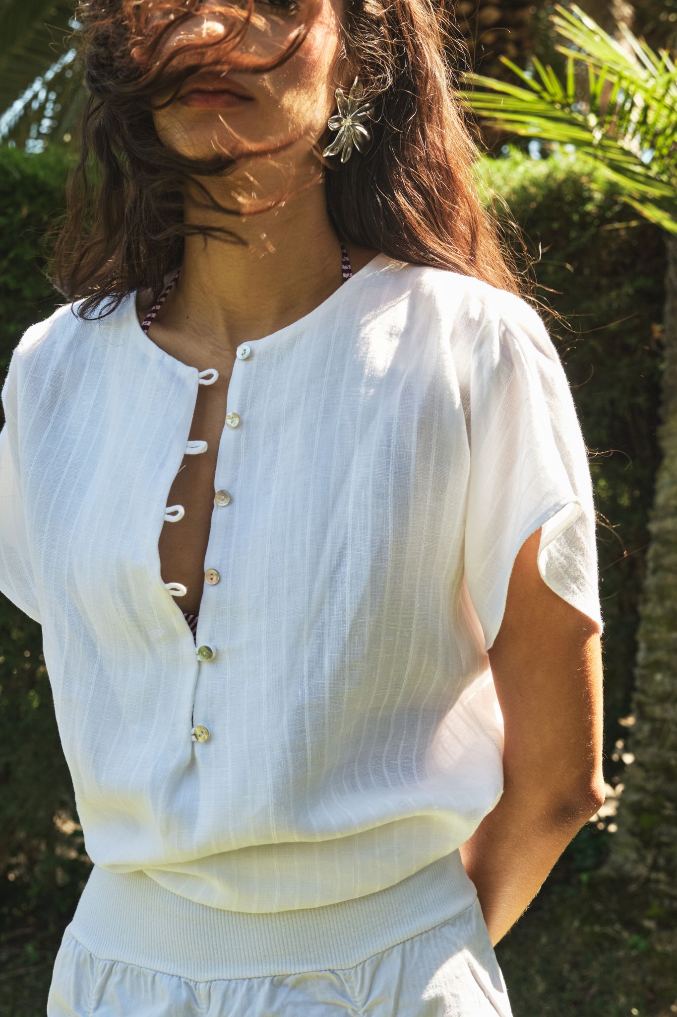 Pia White Blouse