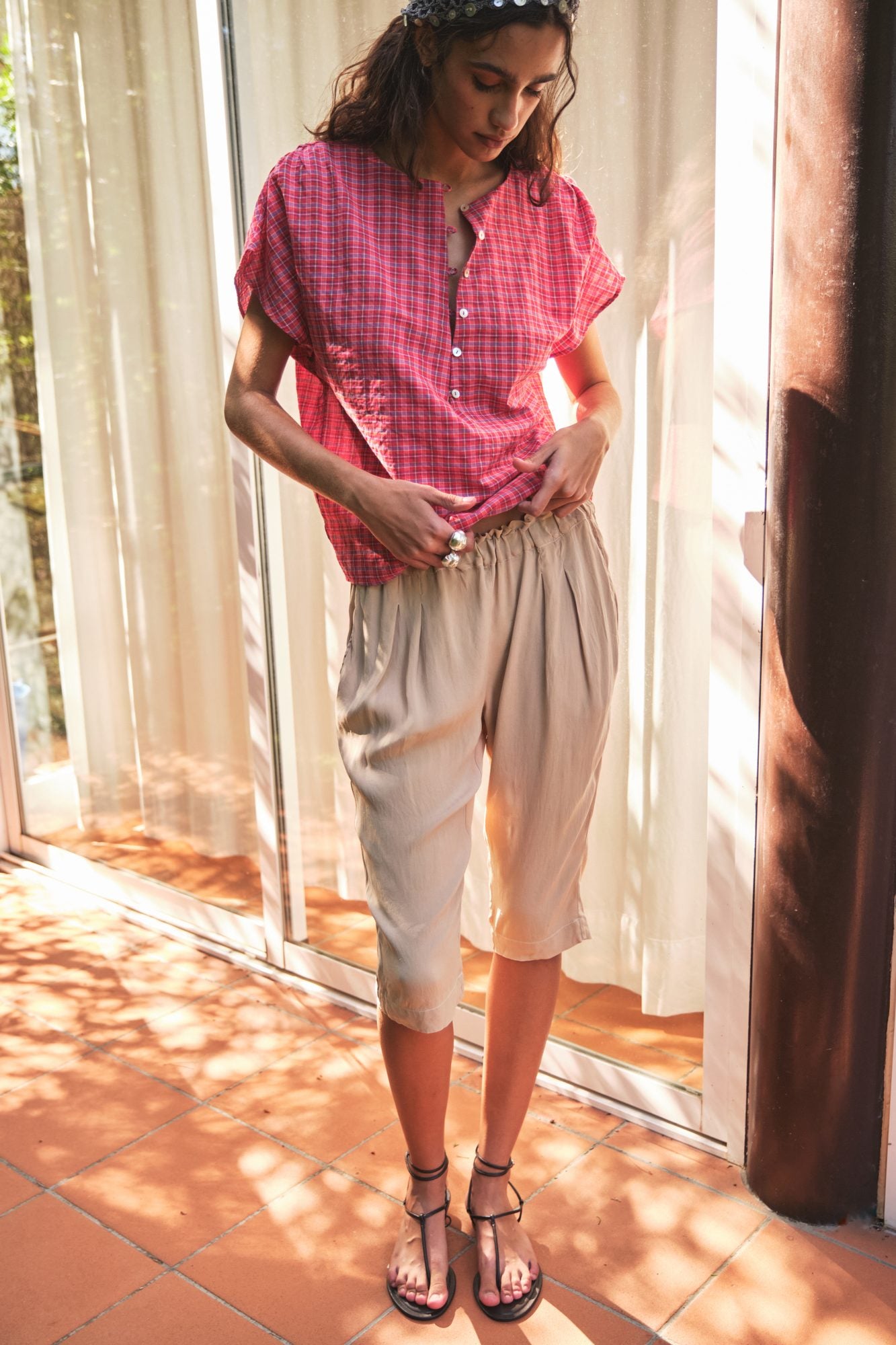 Pia Plaid Blouse