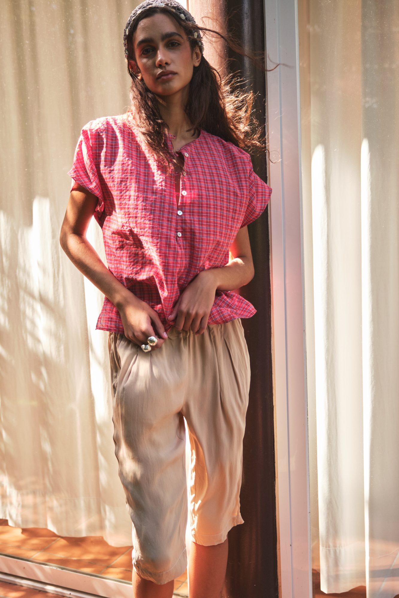 Pia Plaid Blouse