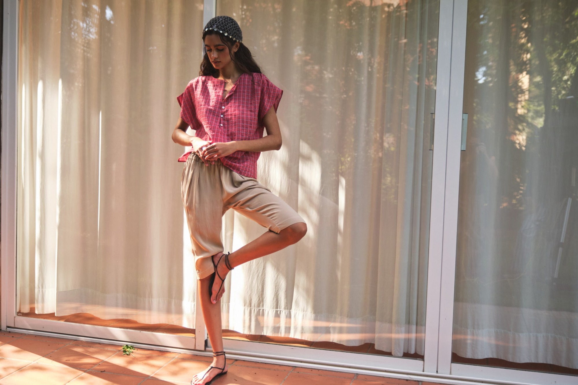 Pia Plaid Blouse
