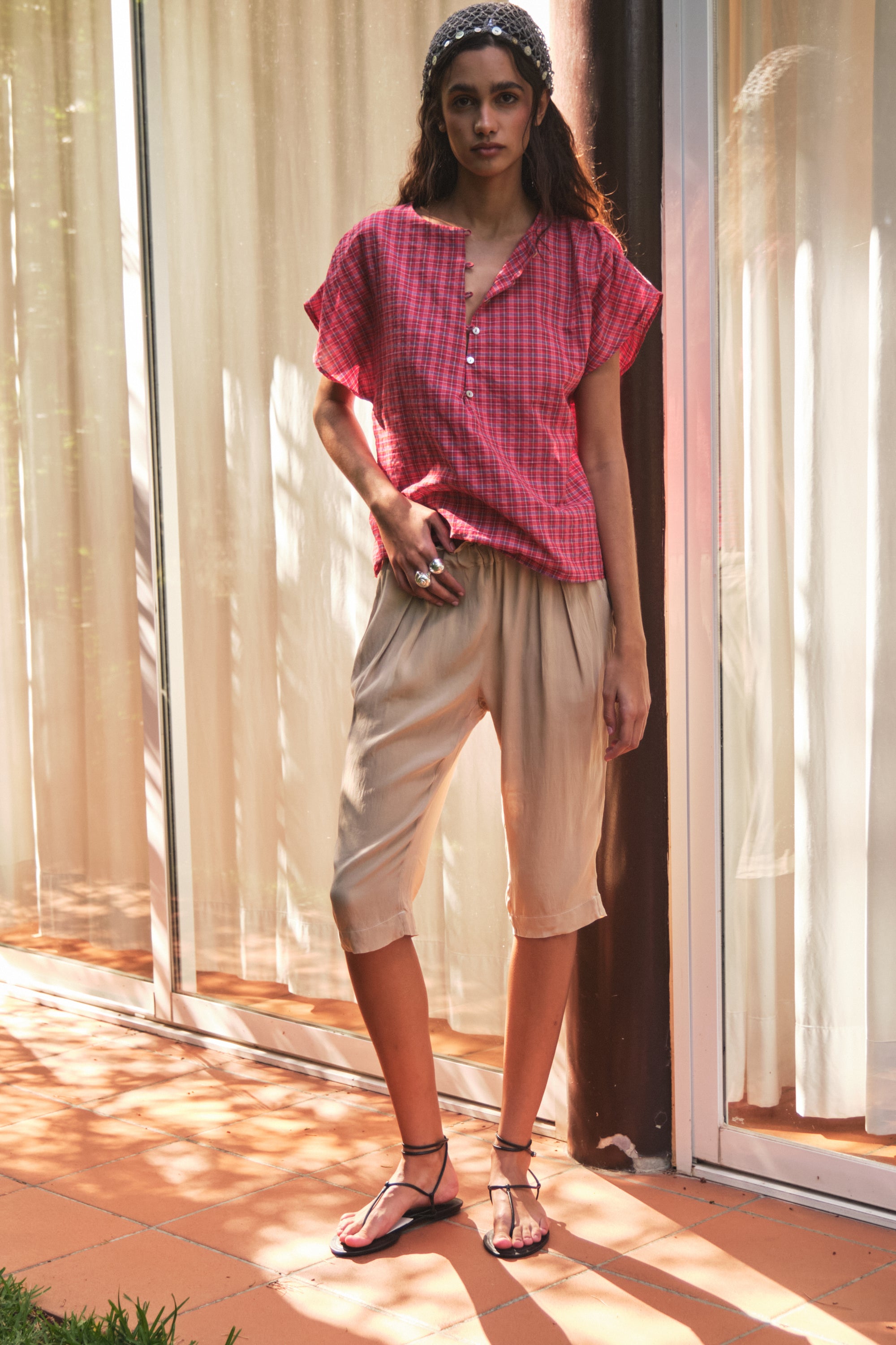 Pia Plaid Blouse